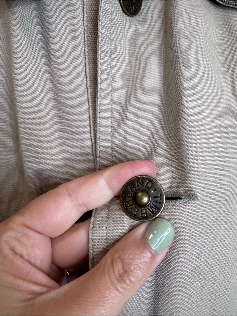 Vintage 1996 Timberland Rugged barn Jacket Beige Canvas Utility Coat pocket - Picture 5 of 15